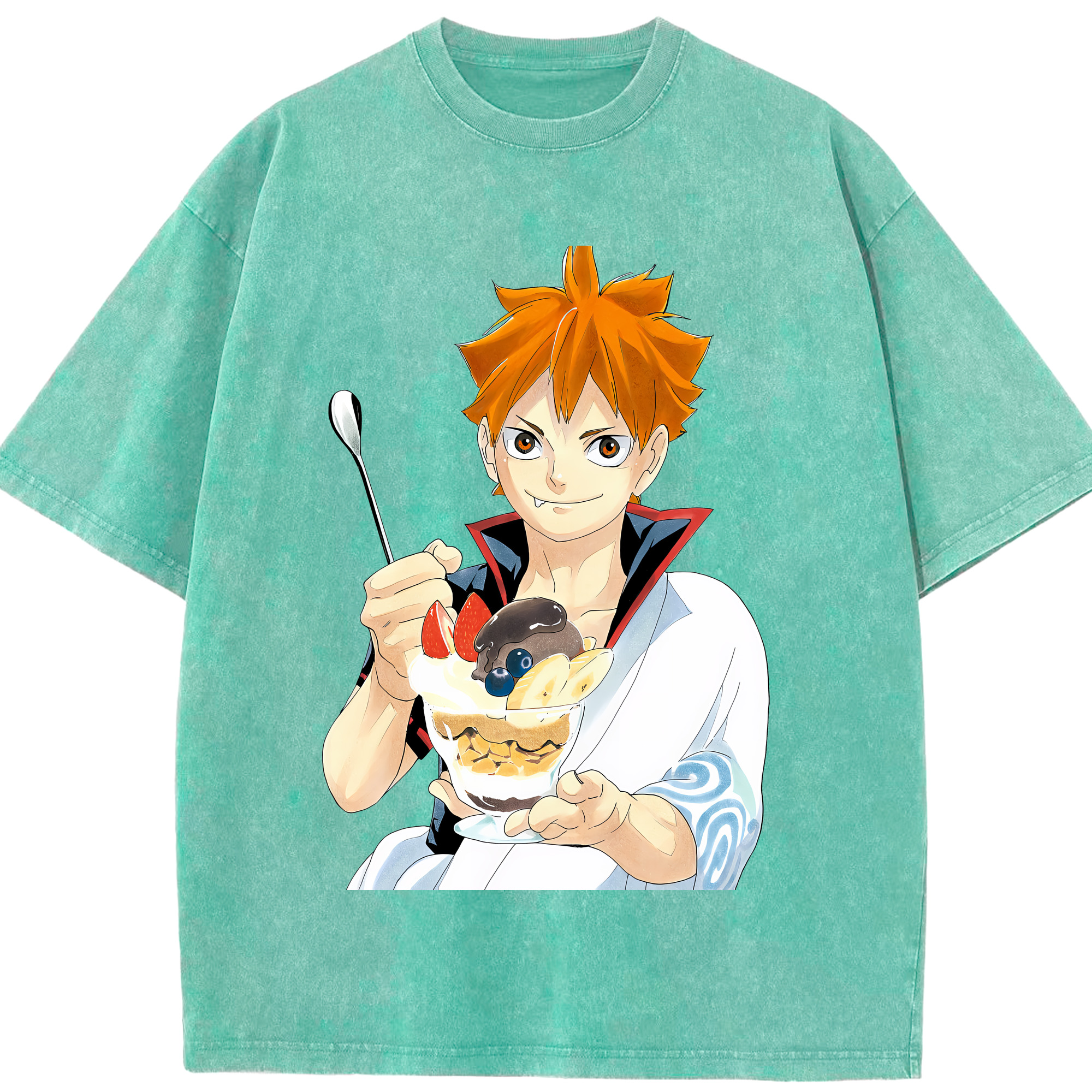 （画像用） ハイキュー!! Haikyu!! 綿100% ヴィンテージ風 半袖Tシャツ（フロントプリント）